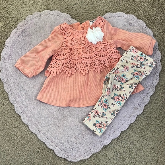 Cute baby girl outfit! Little Lass Baby Brand